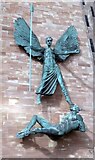 SP3379 : St Michael's Victory over the Devil by Gerald England