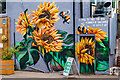 SP3178 : Sunflower mural by Ian Capper