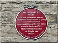 Historic Plaque at the Entrance to Hainsworth Mill, Stanningley