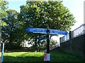 Canalside fingerpost, Coventry Canal at Swancroft Road bridge