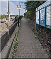 Path ascending to Ninian Park station platform 1, Cardiff