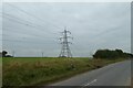 Pylon beside Spring Lane