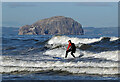 NT6579 : Surfing at Belhaven Bay by Walter Baxter