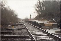 SS8983 : Sarn railway station by Colin Prosser
