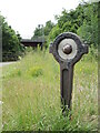 ST6776 : Metal marker on the cycle path by Neil Owen