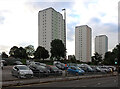 Shakespeare Towers, Shakespeare Court and Shakespeare Grange seen from Beckett Street, Leeds