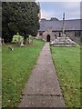 Path through the village churchyard, Wolvesnewton