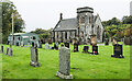 Gravestones on north side of church at Corsock