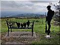 SO5975 : Seat at the Clee Hill viewpoint by Mat Fascione