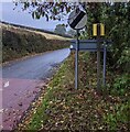 National Speed Limit sign at the edge of Glascoed, Monmouthshire