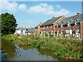 Canalside housing in Weston, Staffordshire