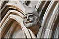 Lichfield Cathedral: South wall blind arcade head stop 1