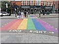 Look right rainbow crossing at Wood Green with The Nag