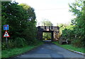 Railway bridge over the road to Middlegill