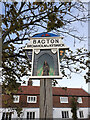 TG3433 : Village sign for Bacton, Norfolk by Jane Rackham