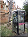 Telephone box outside Burwalls