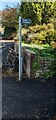 Public footpath direction sign, High Street, Arlingham