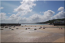SW5140 : St Ives beach at low tide by Bob Walters