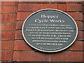 Plaque to Fred Hopper and the Elswick-Hopper Cycle Works