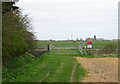 Level crossing on farm track, Helpringham Fen