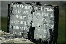 SH4793 : Point Lynas Pilot Station Notice by Arthur C Harris
