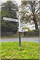 New Direction Sign - Signpost on the B3139 Wells Road in Chilcompton