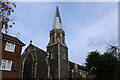 View of the spire of St. Helen