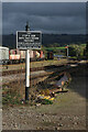 SP0229 : Gloucestershire Warwickshire Steam Railway - sunlit warning sign by Chris Allen