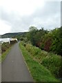 Shared path by Monmouthshire and Brecon Canal in Penrhiw