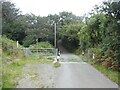 Cattle grid on road past Maesmawr