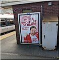 ST1871 : Heart Bingo advert on Penarth station by Jaggery