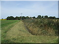 Field  edge  drain  with  water  tower  beyond