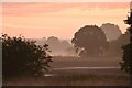 Dawn over fields off Station Lane