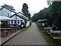 Monmouthshire and Brecon Canal path at the Open Hearth Inn