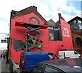 Mural under construction on Shudehill