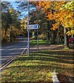 Direction sign alongside Fairwater Way, Cwmbran