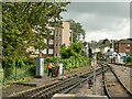 Switching tracks at Paignton Queens Park station