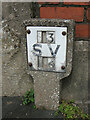 Sluice valve marker on Glynne Road, Bangor