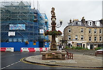NT6420 : The Jubilee fountain and Market Place, Jedburgh  by JThomas