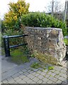 Old wall beside the railway path