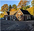 ST3391 : Autumn colours behind Caerleon Veterinary Centre by Jaggery