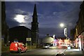 Moonlit streets before dawn