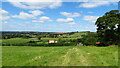 On Viking Way descending towards Hundon Manor, Caistor