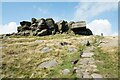 SK0786 : The Pennine Way and Edale Rocks by Jeff Buck