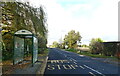 Bus stop and shelter on Selby Road (A163), Holme upon Spalding Moor