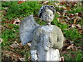 TQ2577 : A curious angel with one wing in Brompton Cemetery by Neil Theasby