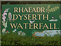 SJ0579 : Dyserth Falls Sign by David and Rachel Landin