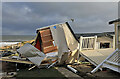 NU0054 : Storm damage at Berwick Holiday Park by Walter Baxter