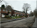 Coned-off pavement, Hazelwood Road, Hazel Grove