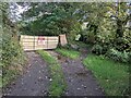 A discouraging sign on the bridleway